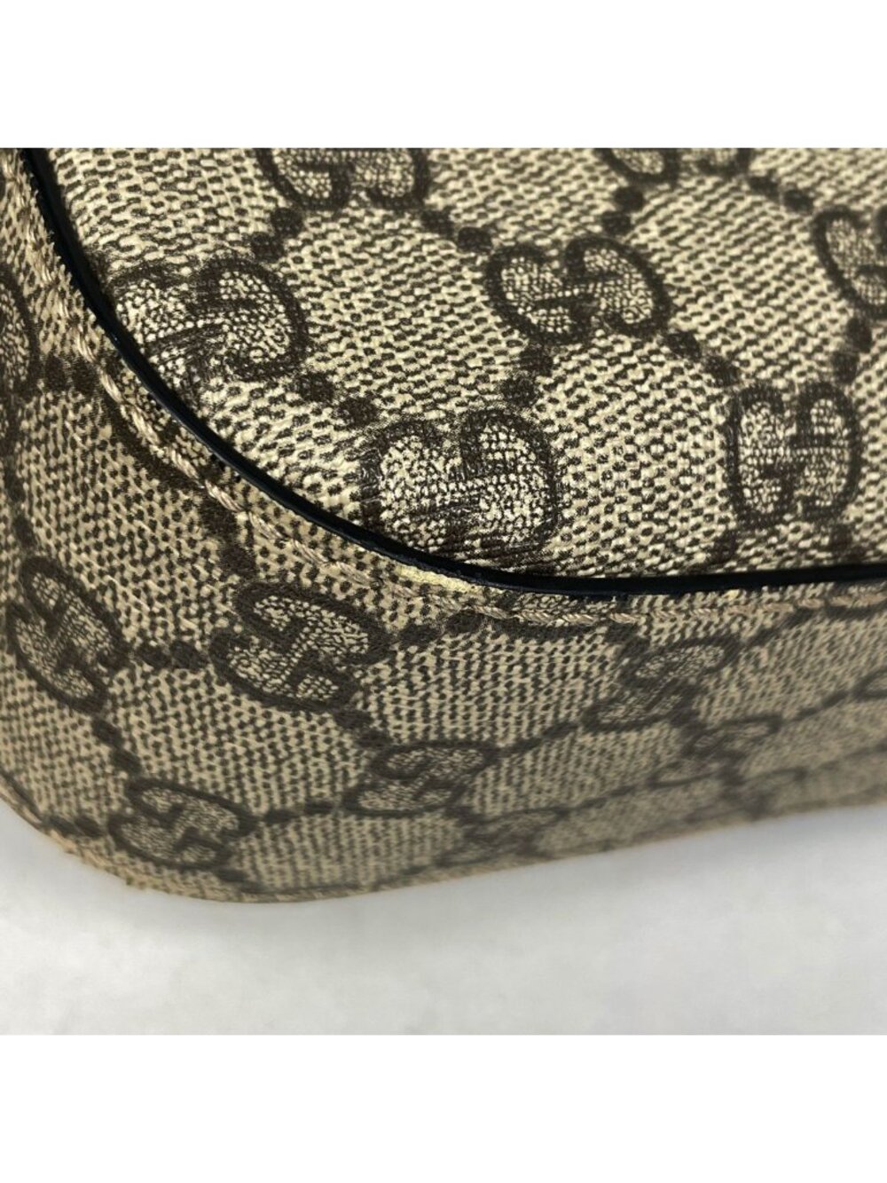 Gucci GG Pattern Shoulder Bag Beige Black - Picture 3 of 8